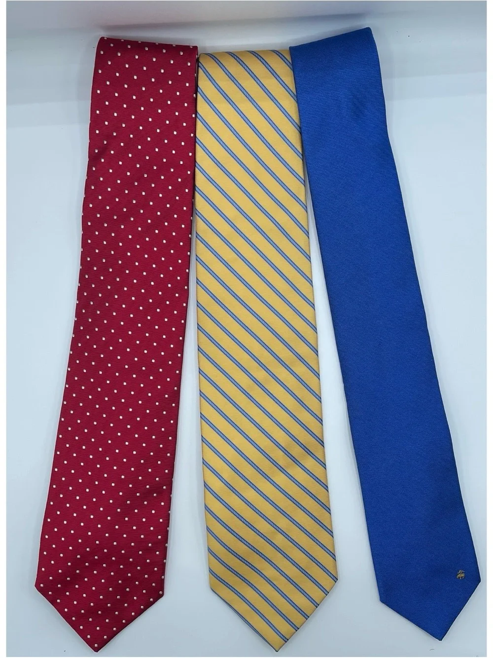 Three Brooks Brothers Ties Men's OS Silk 346 Italy USA